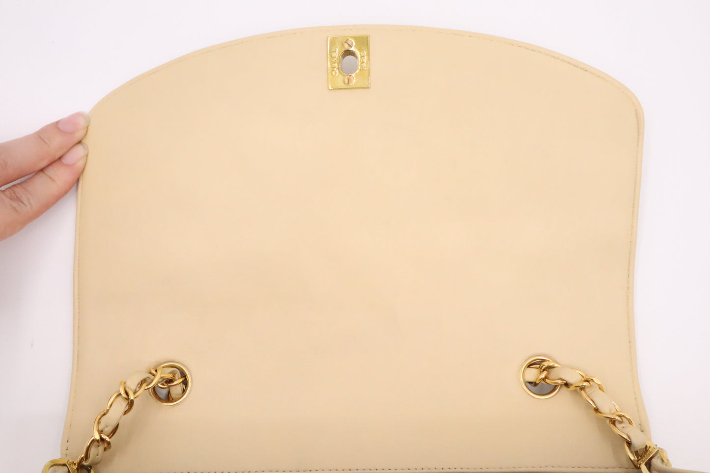 Chanel Medium Diana in Beige Leather