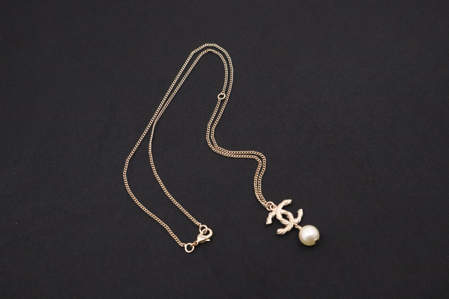 Chanel CC and Pearl Necklace