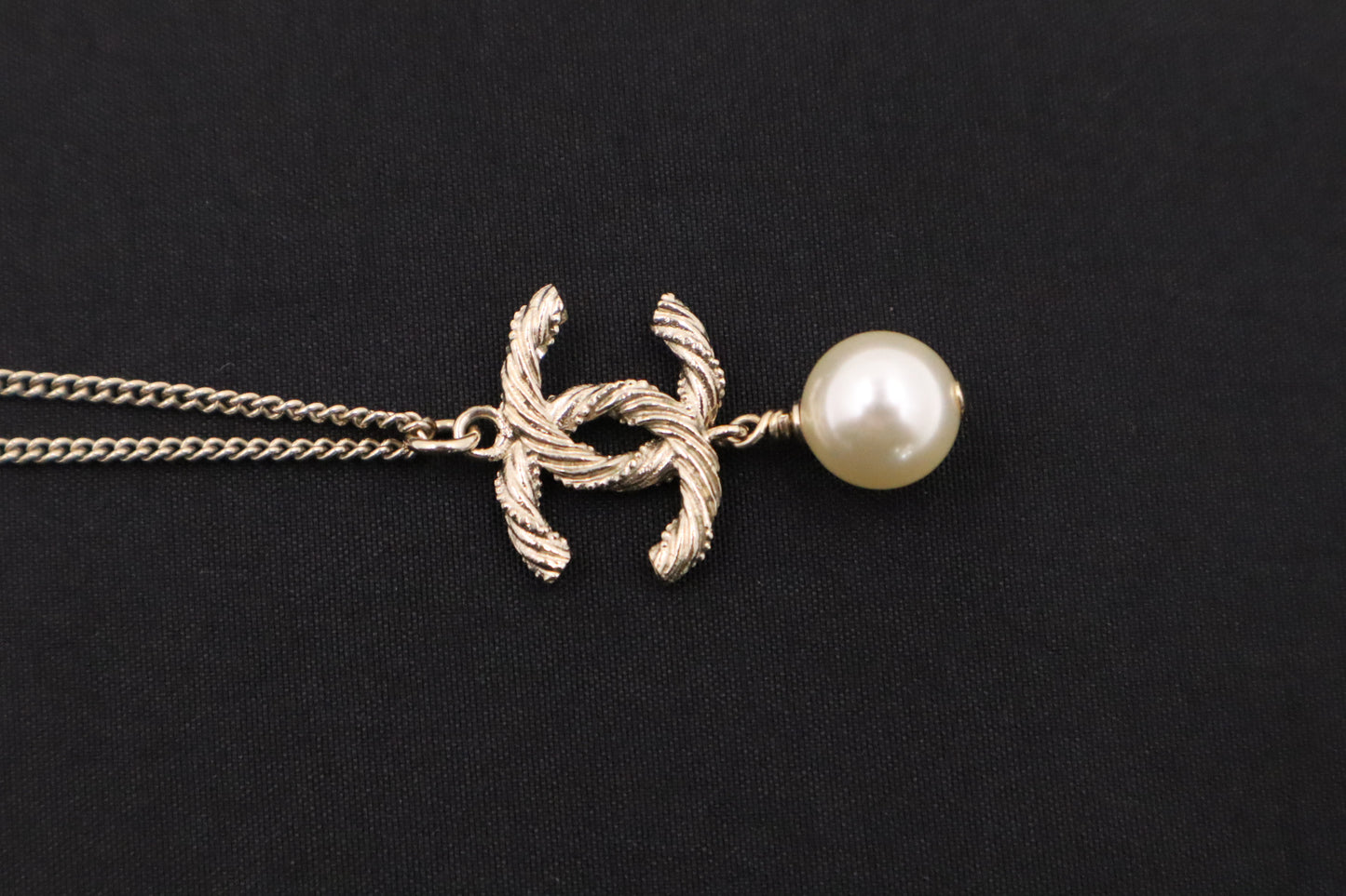 Chanel CC and Pearl Necklace