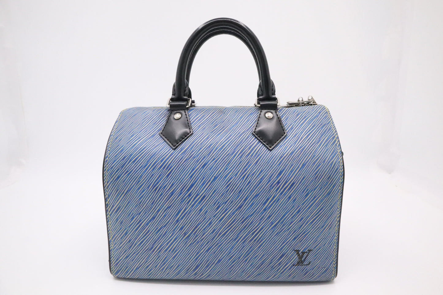 Louis Vuitton Speedy 25B in Blue Epi Denim Leather