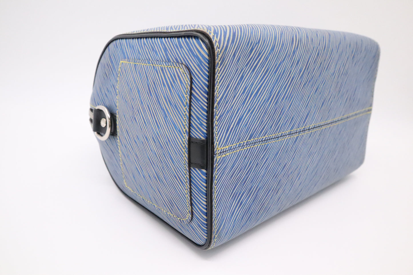 Louis Vuitton Speedy 25B in Blue Epi Denim Leather