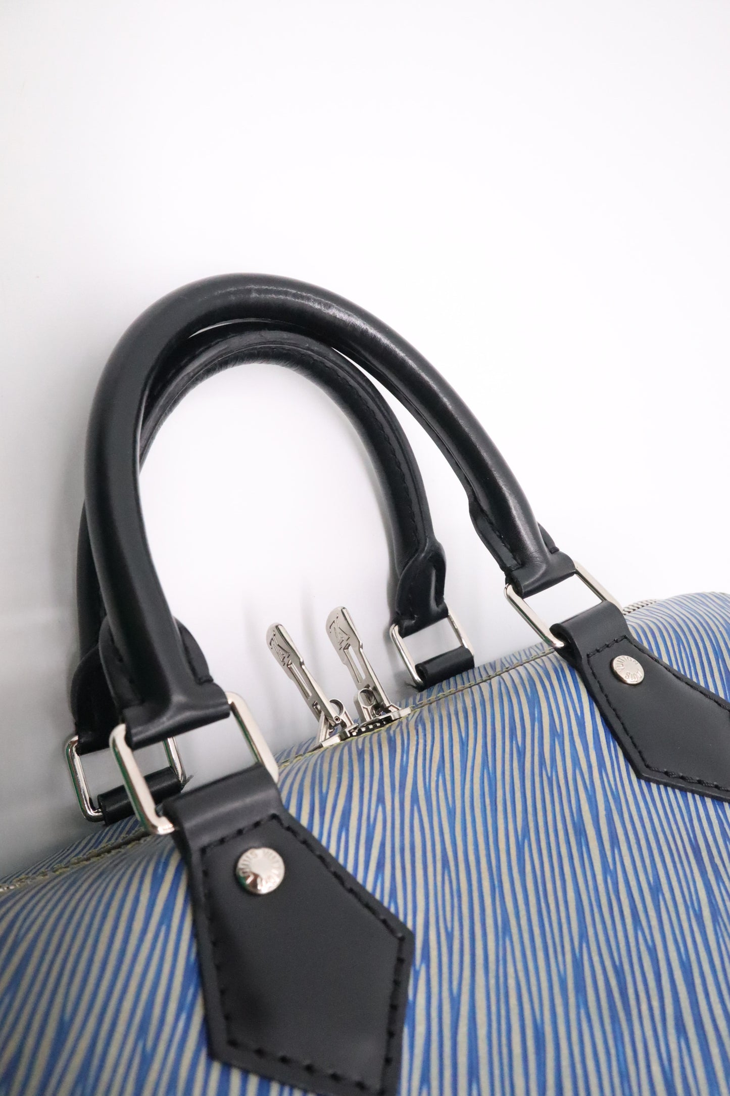 Louis Vuitton Speedy 25B in Blue Epi Denim Leather