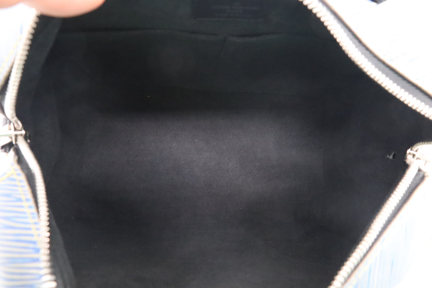Louis Vuitton Speedy 25B in Blue Epi Denim Leather