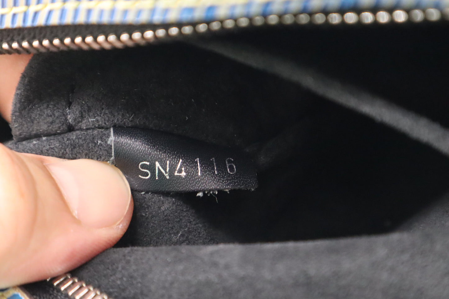Louis Vuitton Speedy 25B in Blue Epi Denim Leather