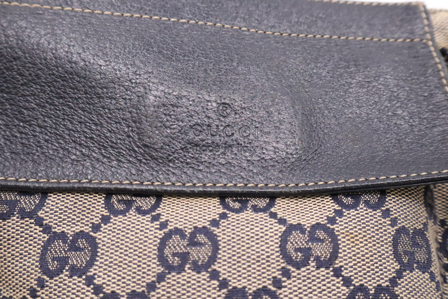 Gucci Waist Bag in Navy Blue GG Canvas