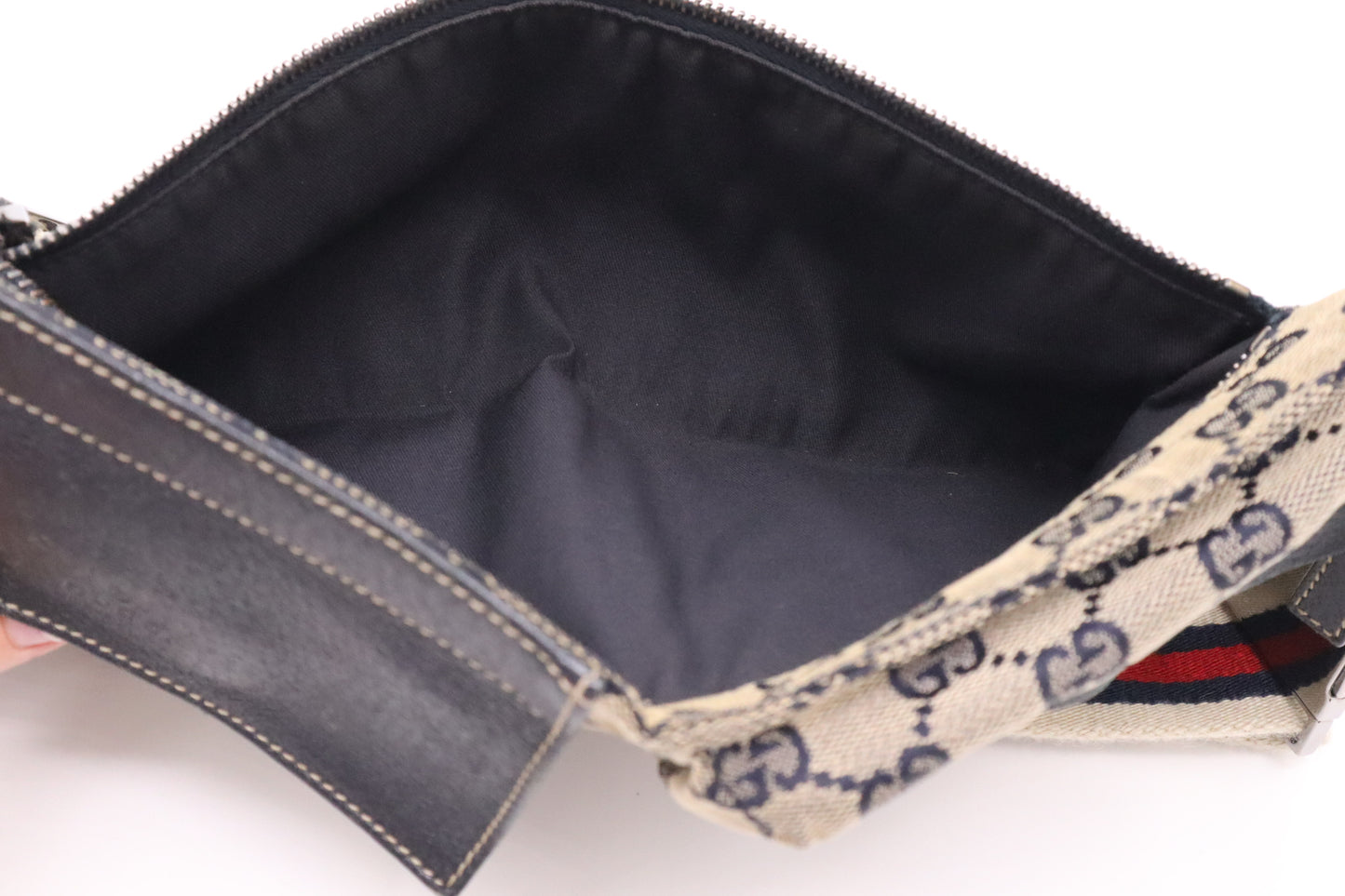 Gucci Waist Bag in Navy Blue GG Canvas