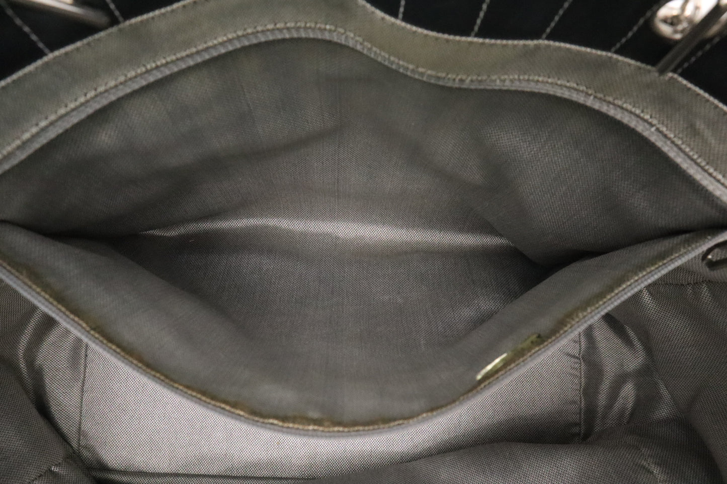Chanel Mademoiselle Tote in Black Striped Leather