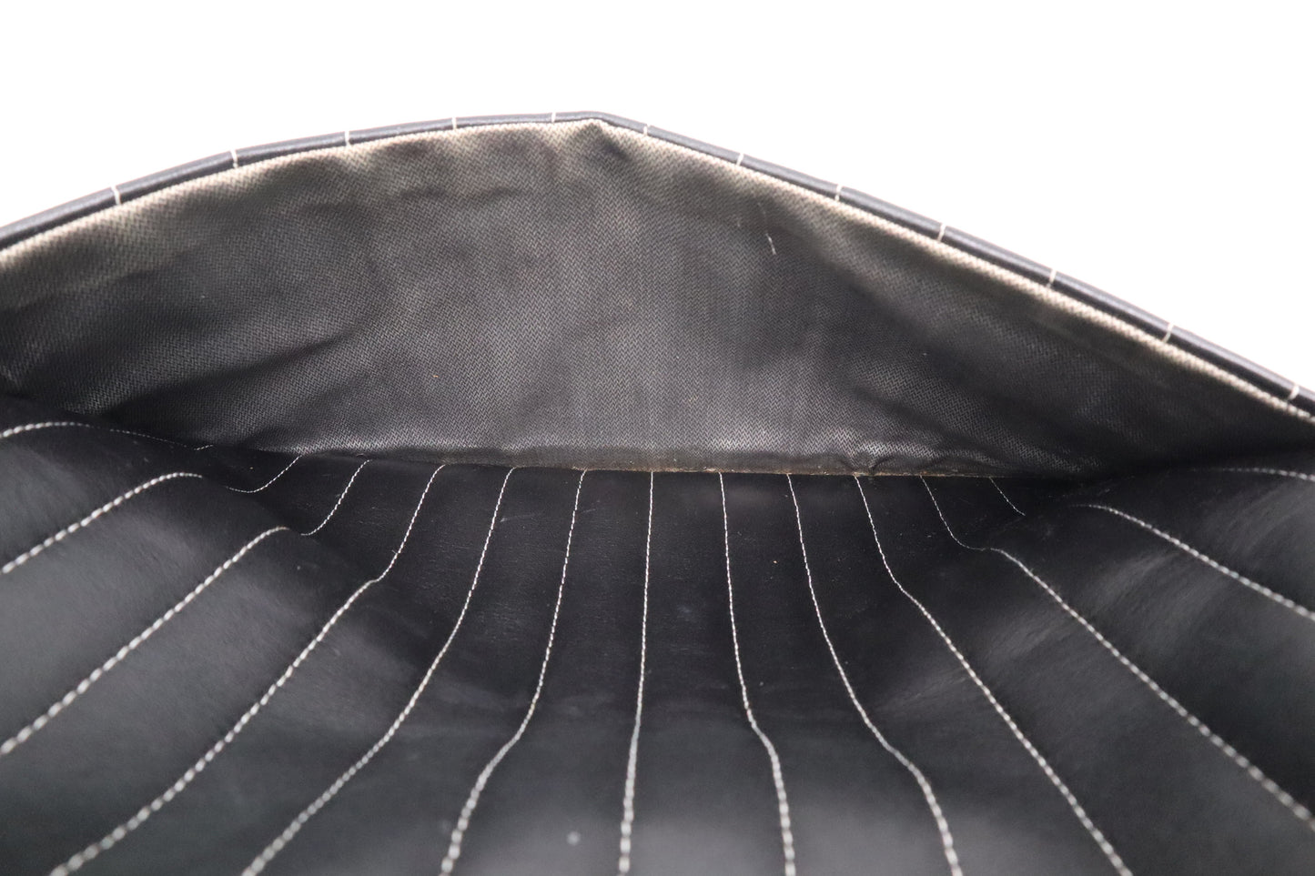 Chanel Mademoiselle Tote in Black Striped Leather