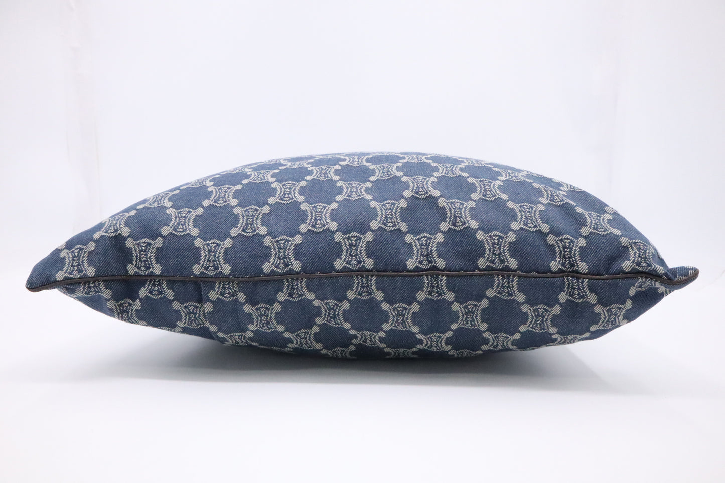 Celine Square Pillow in Macadam Denim Canvas