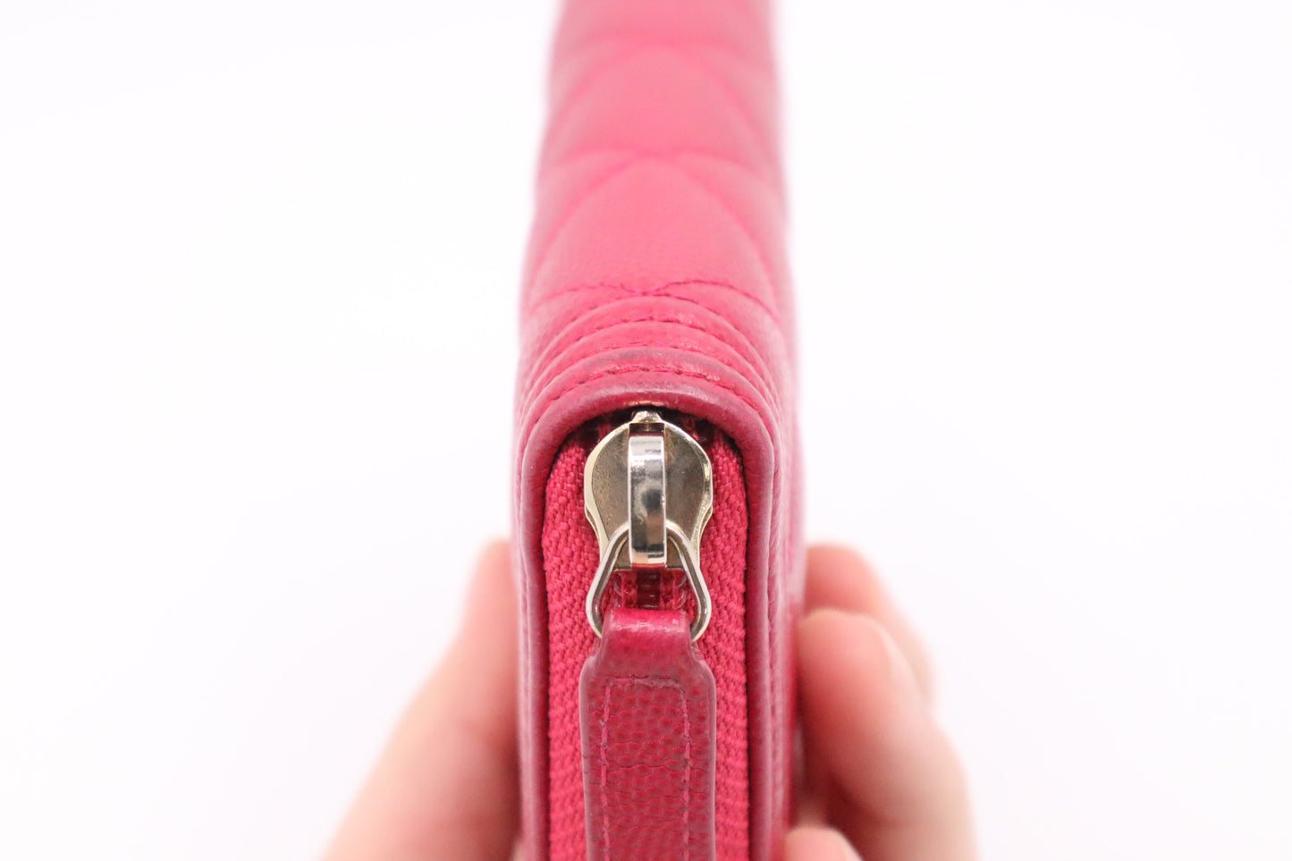 Chanel Boy Long Zippy in Pink Caviar Leather