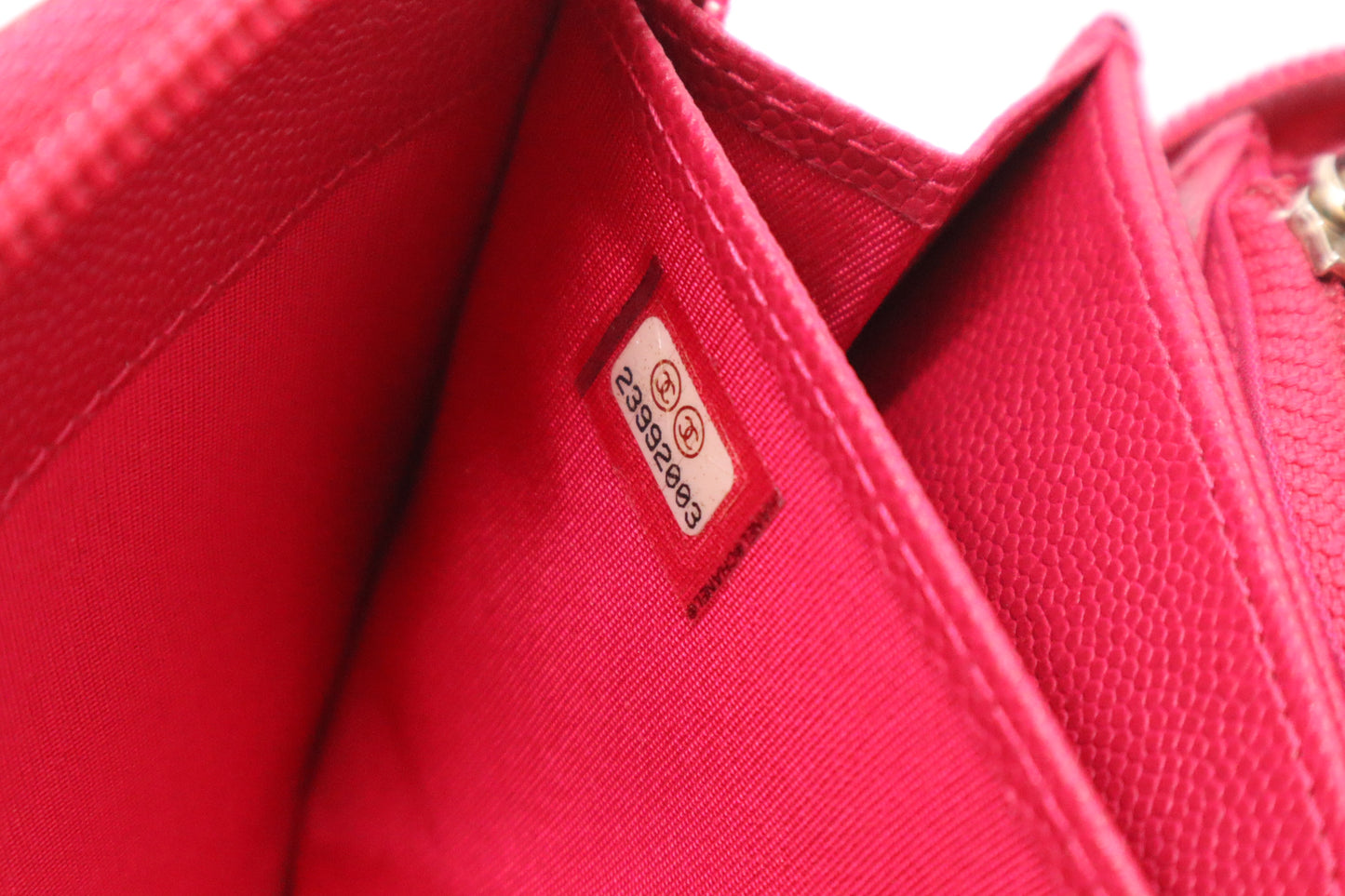 Chanel Boy Long Zippy in Pink Caviar Leather