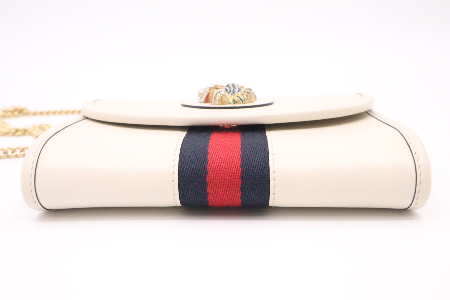 Gucci Mini Rajah Crossbody in White Leather