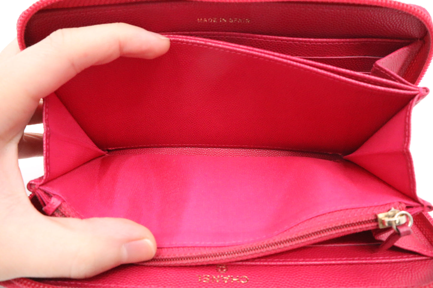 Chanel Boy Long Zippy in Pink Caviar Leather