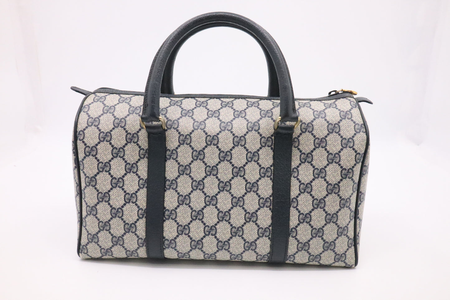 Gucci Boston Bag in Blue GG Supreme Canvas