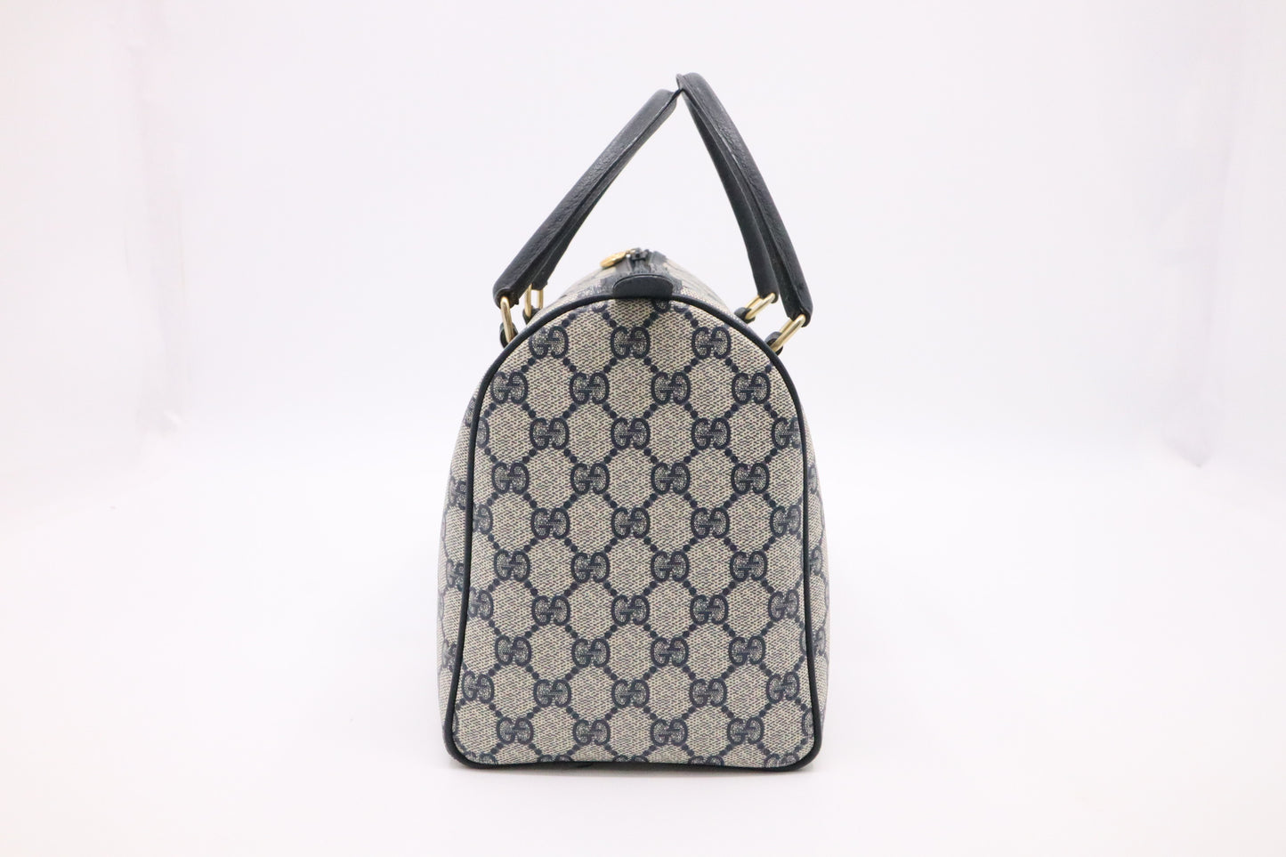 Gucci Boston Bag in Blue GG Supreme Canvas