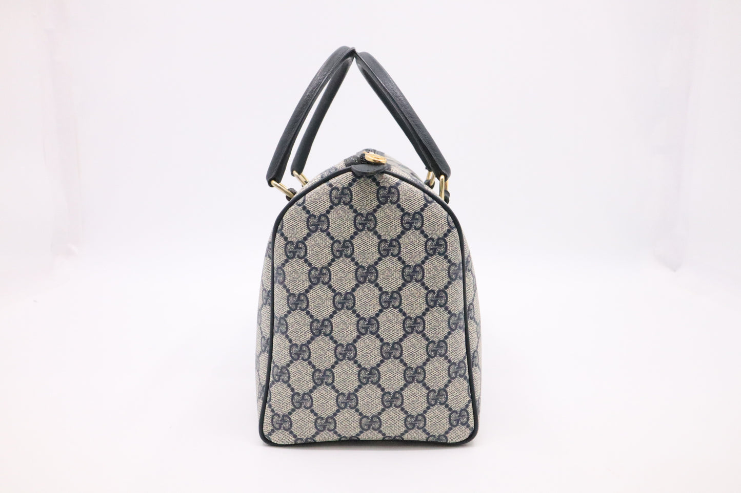 Gucci Boston Bag in Blue GG Supreme Canvas