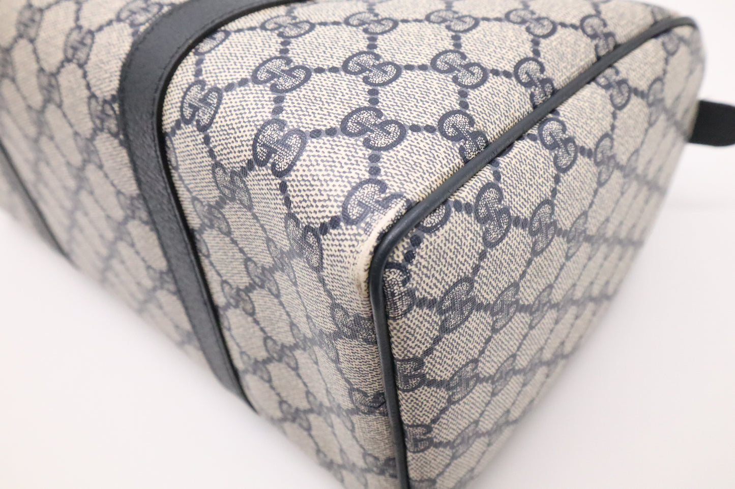 Gucci Boston Bag in Blue GG Supreme Canvas