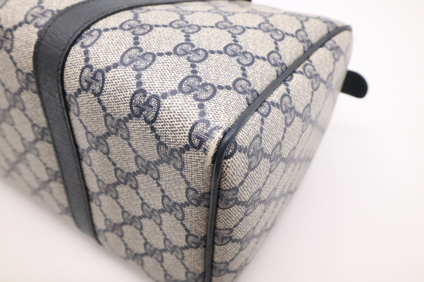 Gucci Boston Bag in Blue GG Supreme Canvas