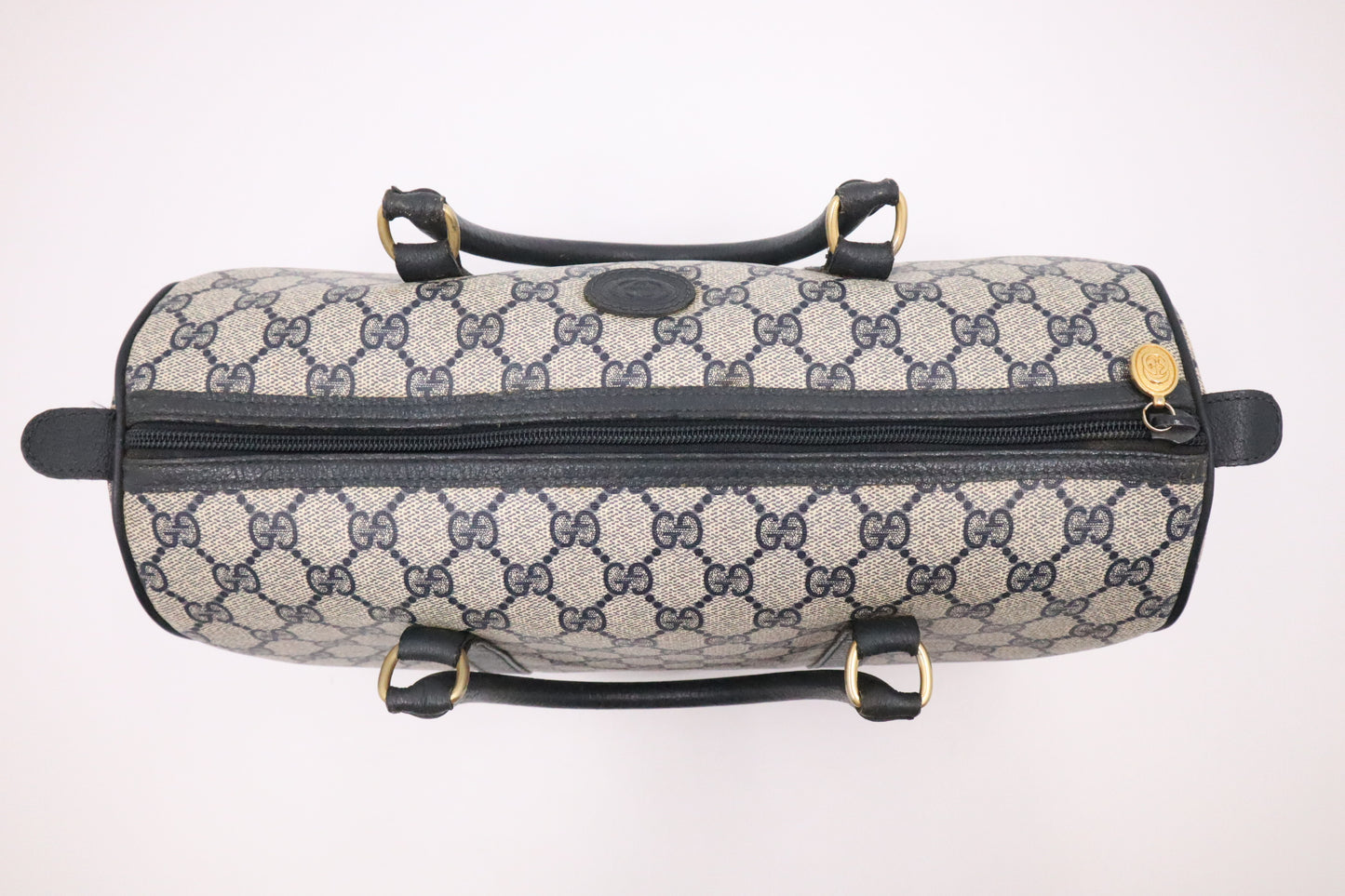 Gucci Boston Bag in Blue GG Supreme Canvas