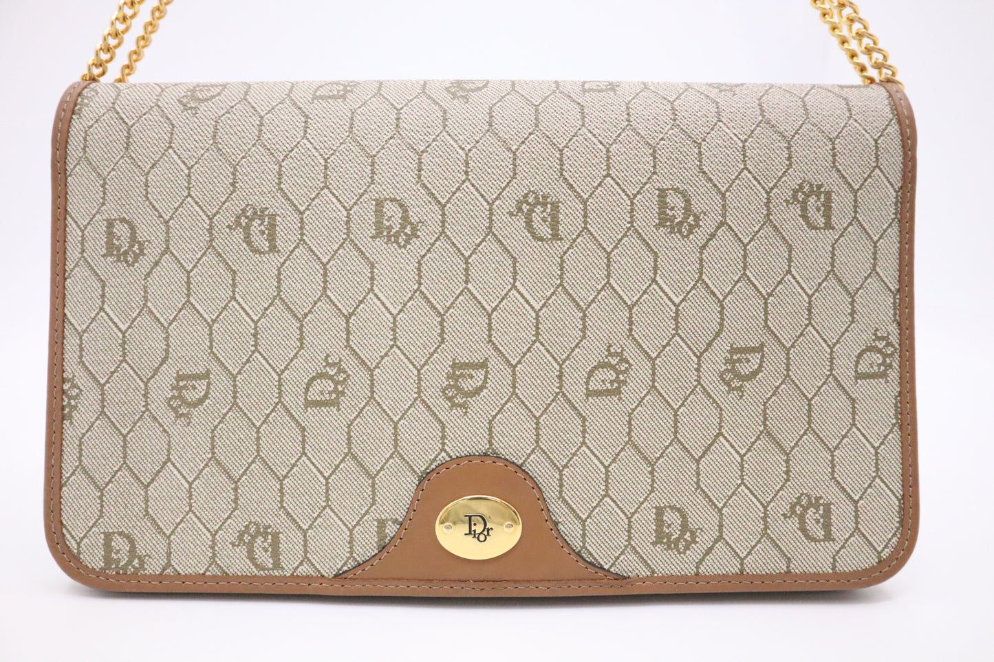 Dior Shoulder Bag in Beige Honeycomb Canvas