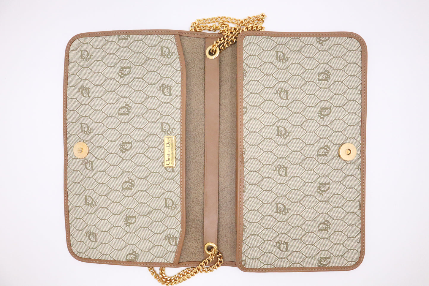 Dior Shoulder Bag in Beige Honeycomb Canvas