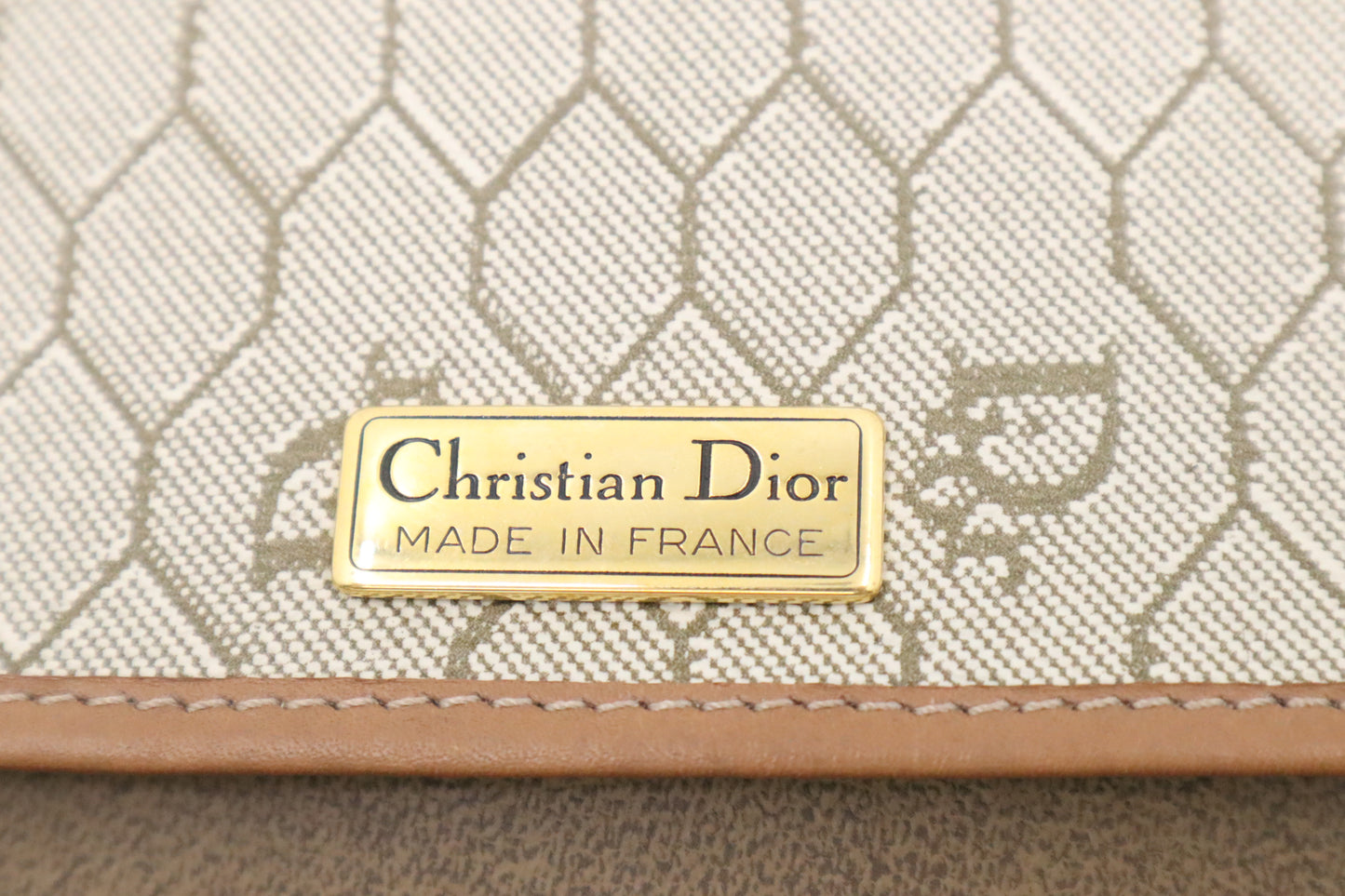 Dior Shoulder Bag in Beige Honeycomb Canvas