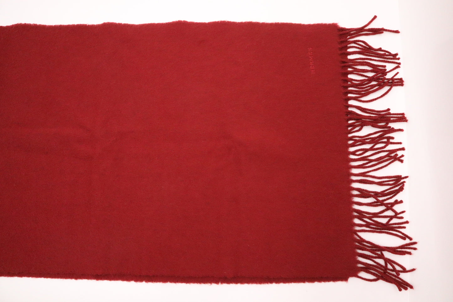 Hermes Scarf in Red Cashmere