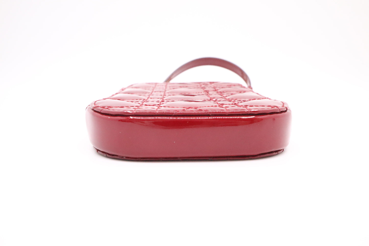 Dior Call in Dior Phone Bag in Red Cannage Patent Leather