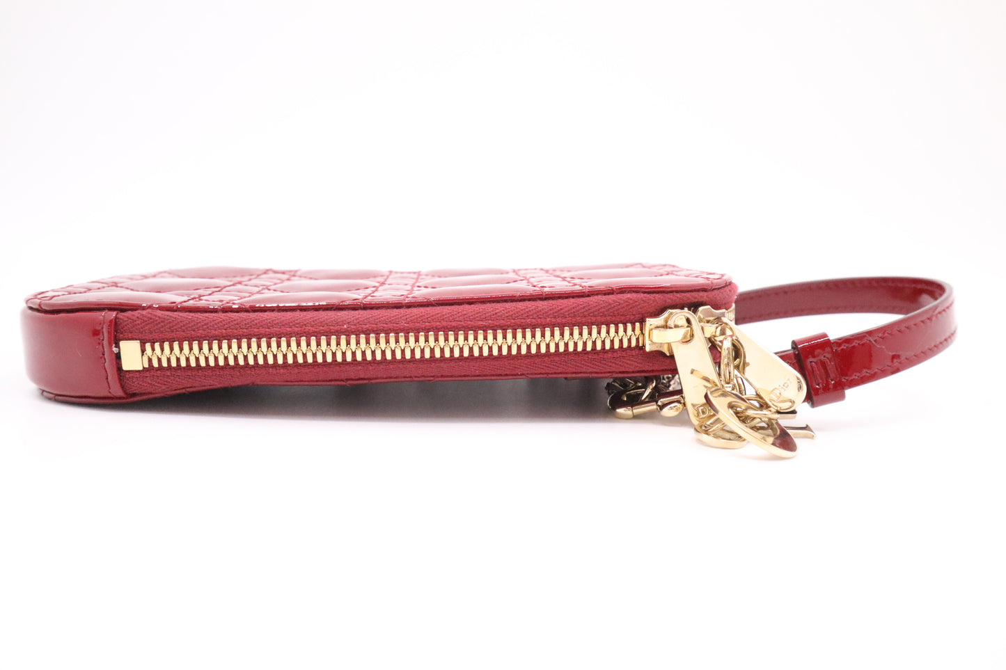 Dior Call in Dior Phone Bag in Red Cannage Patent Leather