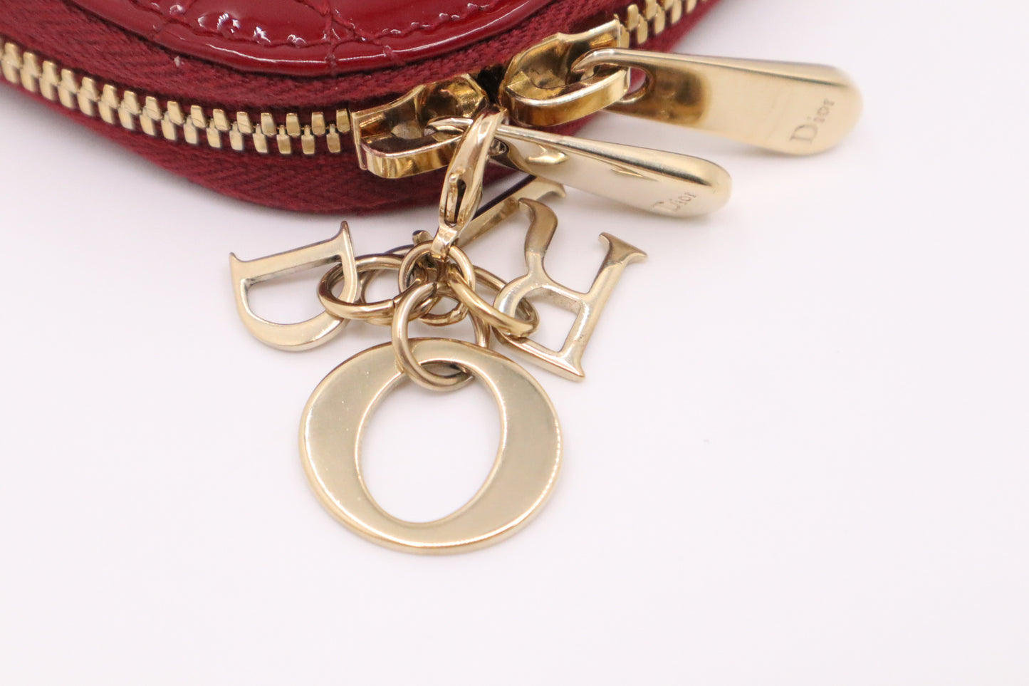 Dior Call in Dior Phone Bag in Red Cannage Patent Leather