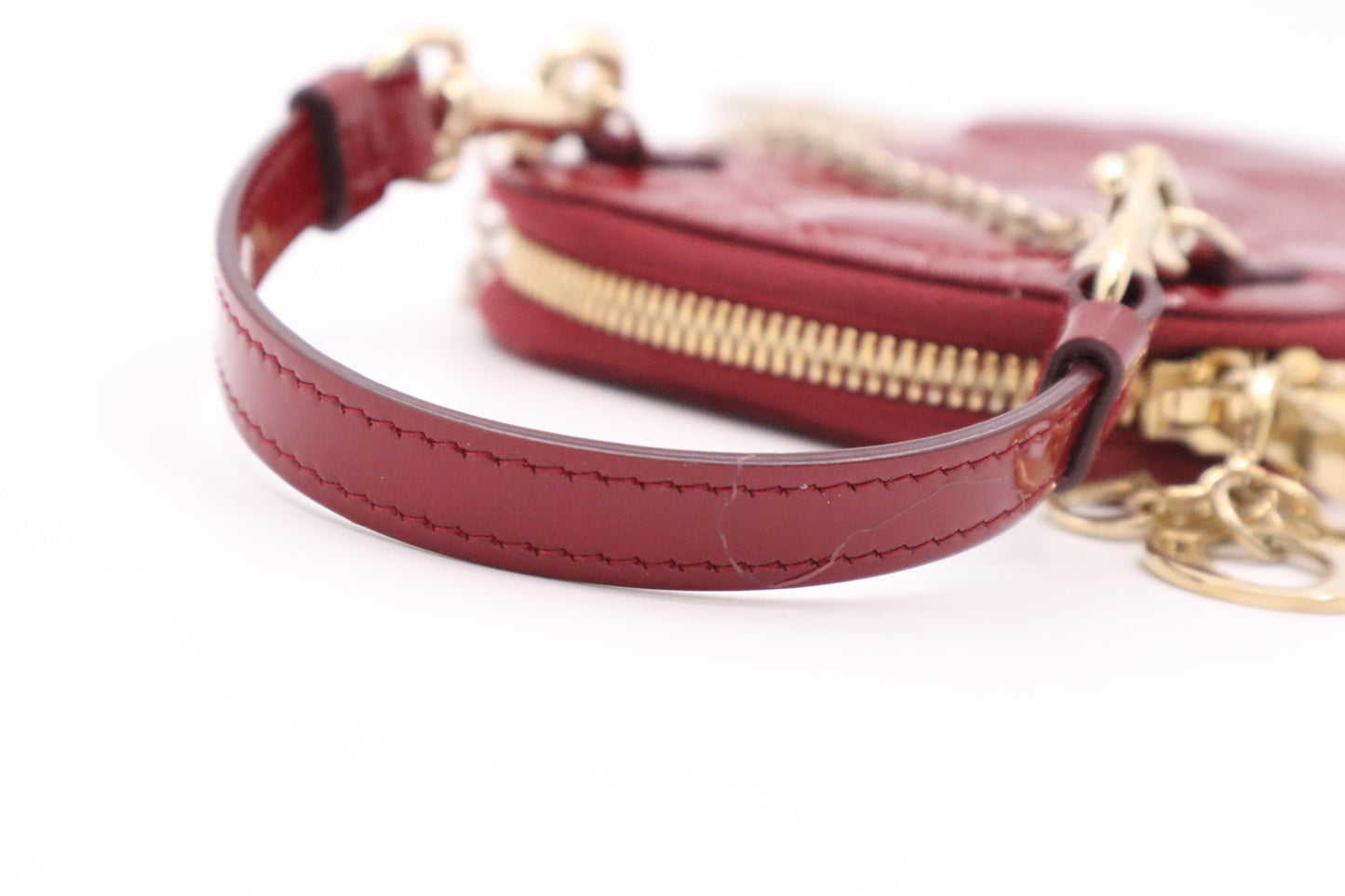 Dior Call in Dior Phone Bag in Red Cannage Patent Leather