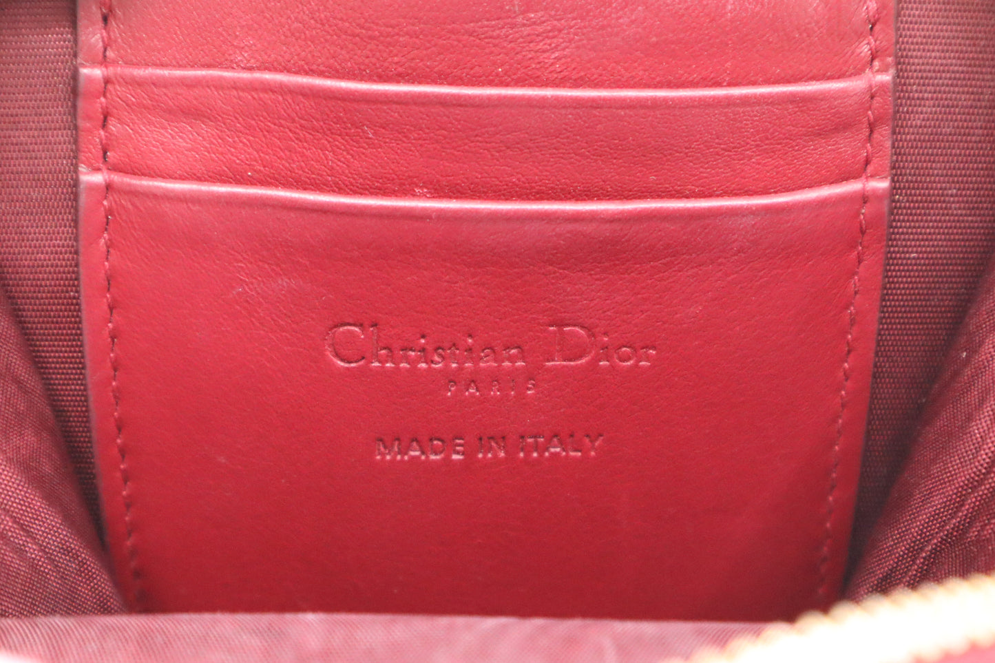 Dior Call in Dior Phone Bag in Red Cannage Patent Leather