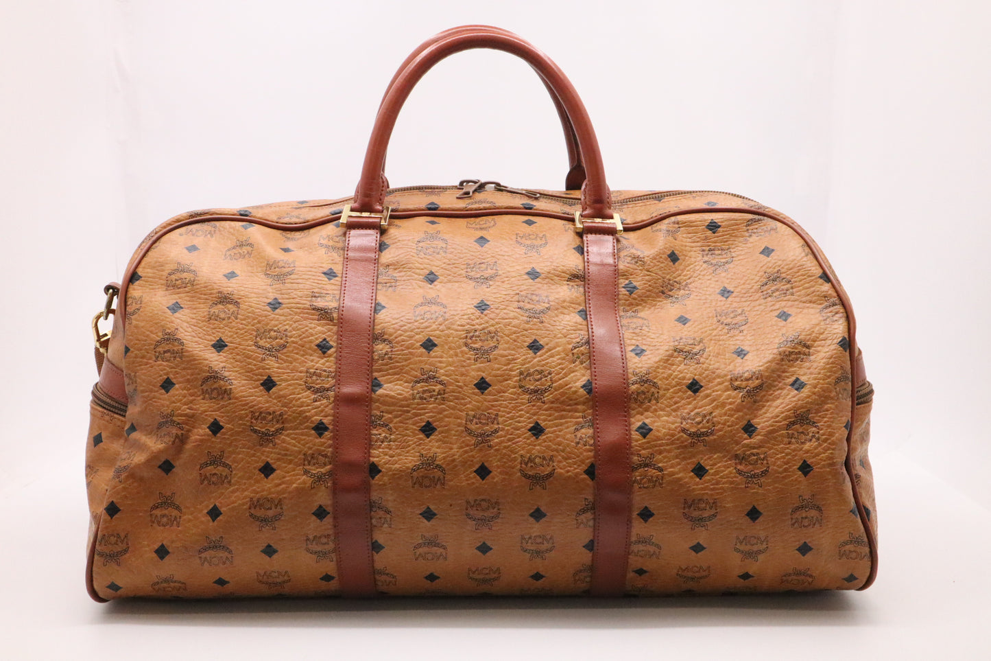 MCM Boston Travel Bag in Visetos Leather
