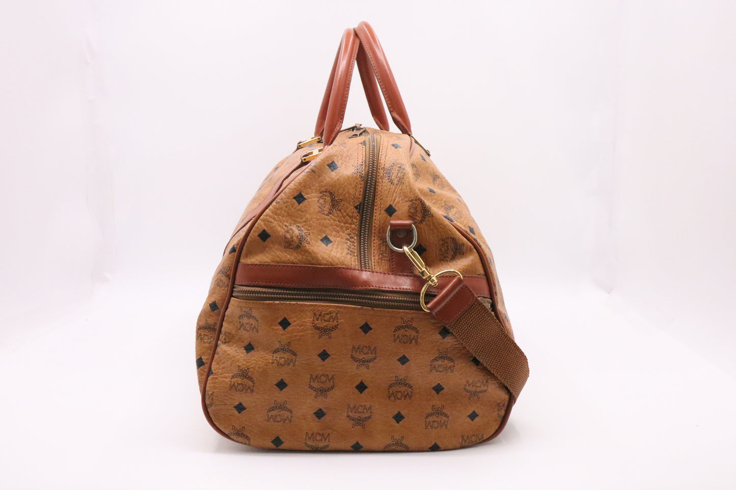 MCM Boston Travel Bag in Visetos Leather