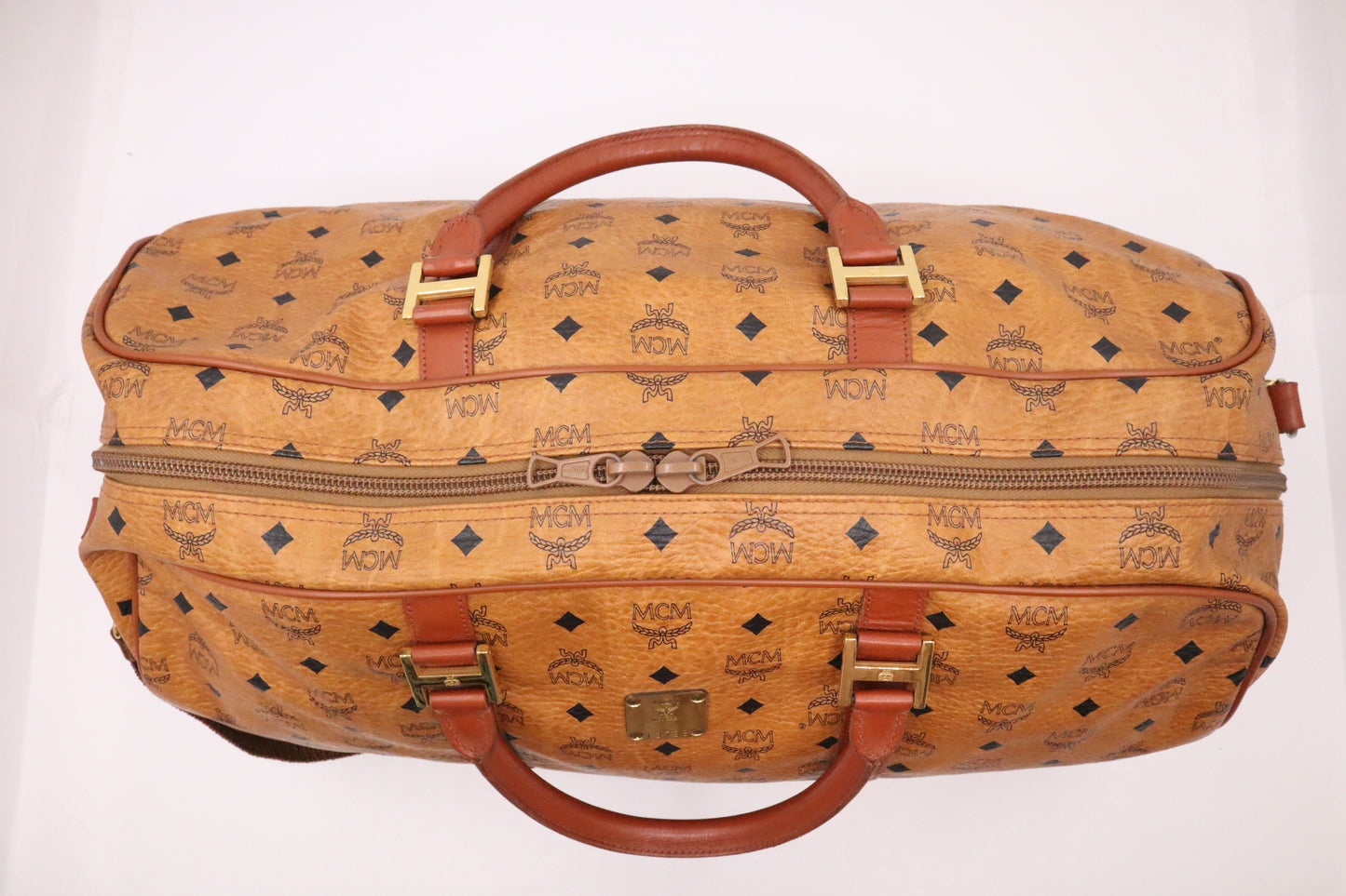 MCM Boston Travel Bag in Visetos Leather