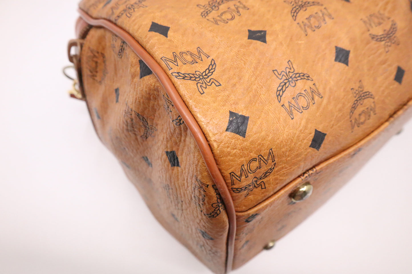 MCM Boston Travel Bag in Visetos Leather