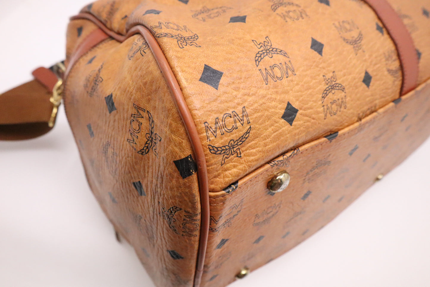 MCM Boston Travel Bag in Visetos Leather