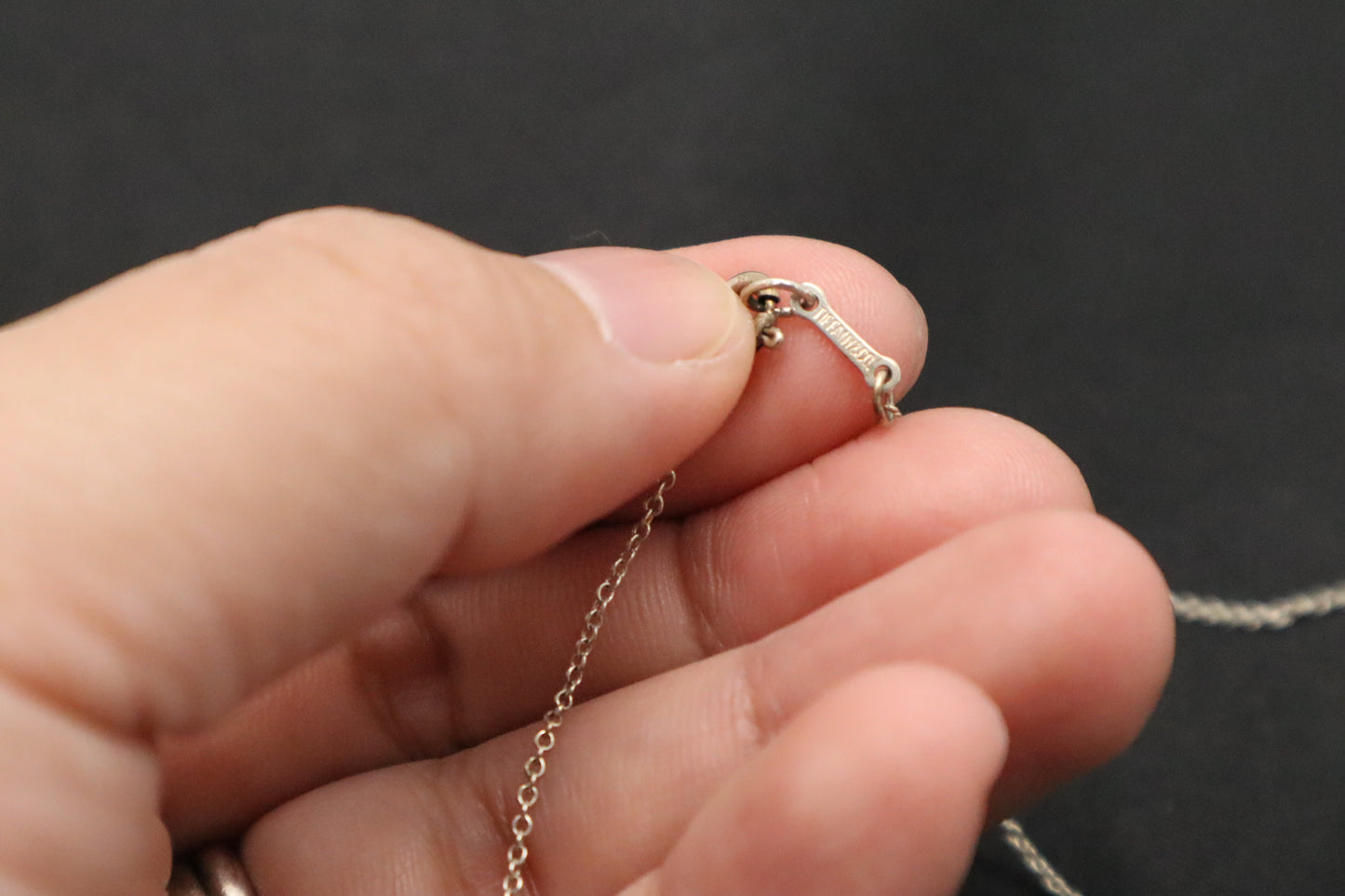 Tiffany & Co. Small Bean Necklace in Sterling Silver
