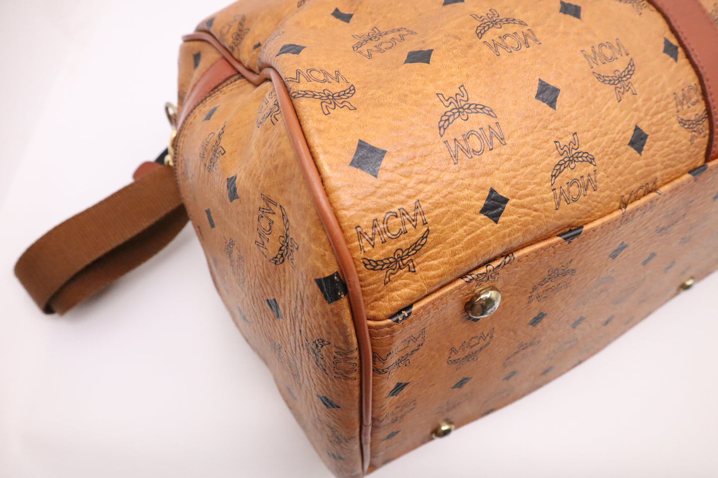 MCM Boston Travel Bag in Visetos Leather