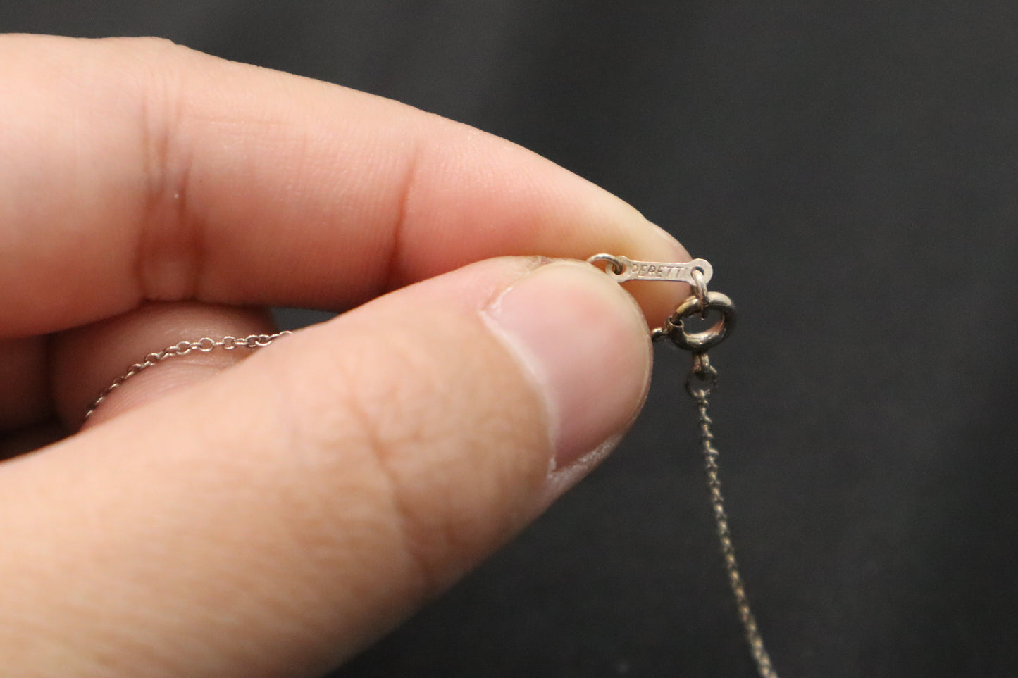 Tiffany & Co. Small Bean Necklace in Sterling Silver