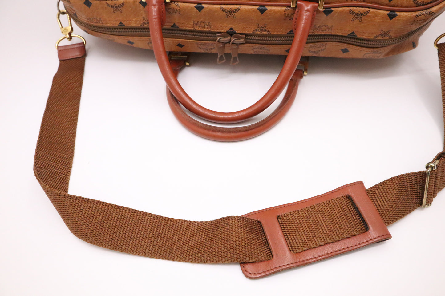 MCM Boston Travel Bag in Visetos Leather