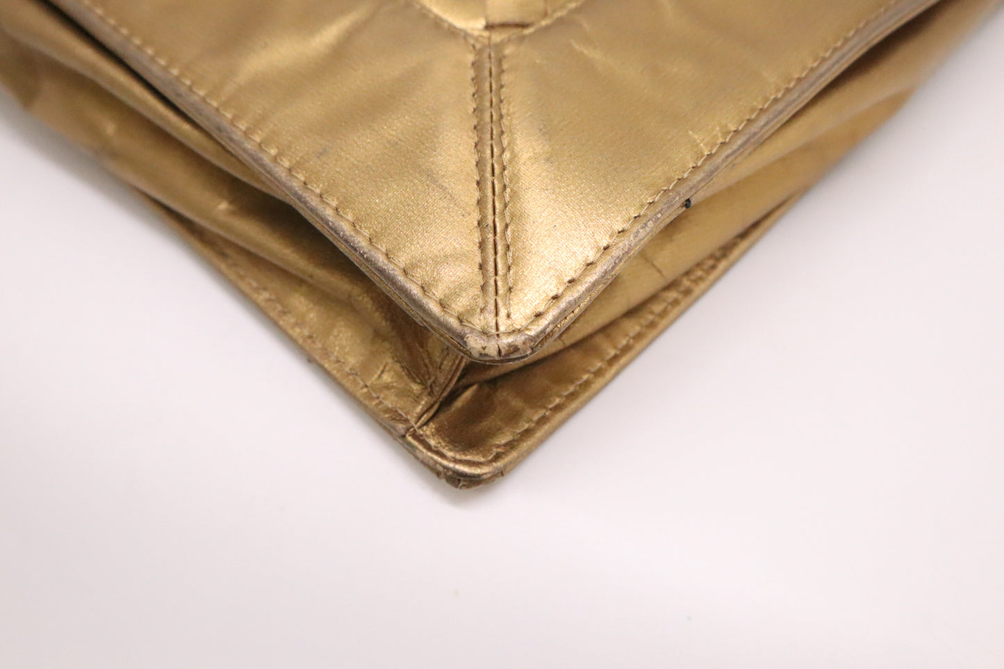 Bottega Veneta Briefcase in Gold Intrecciato Leather