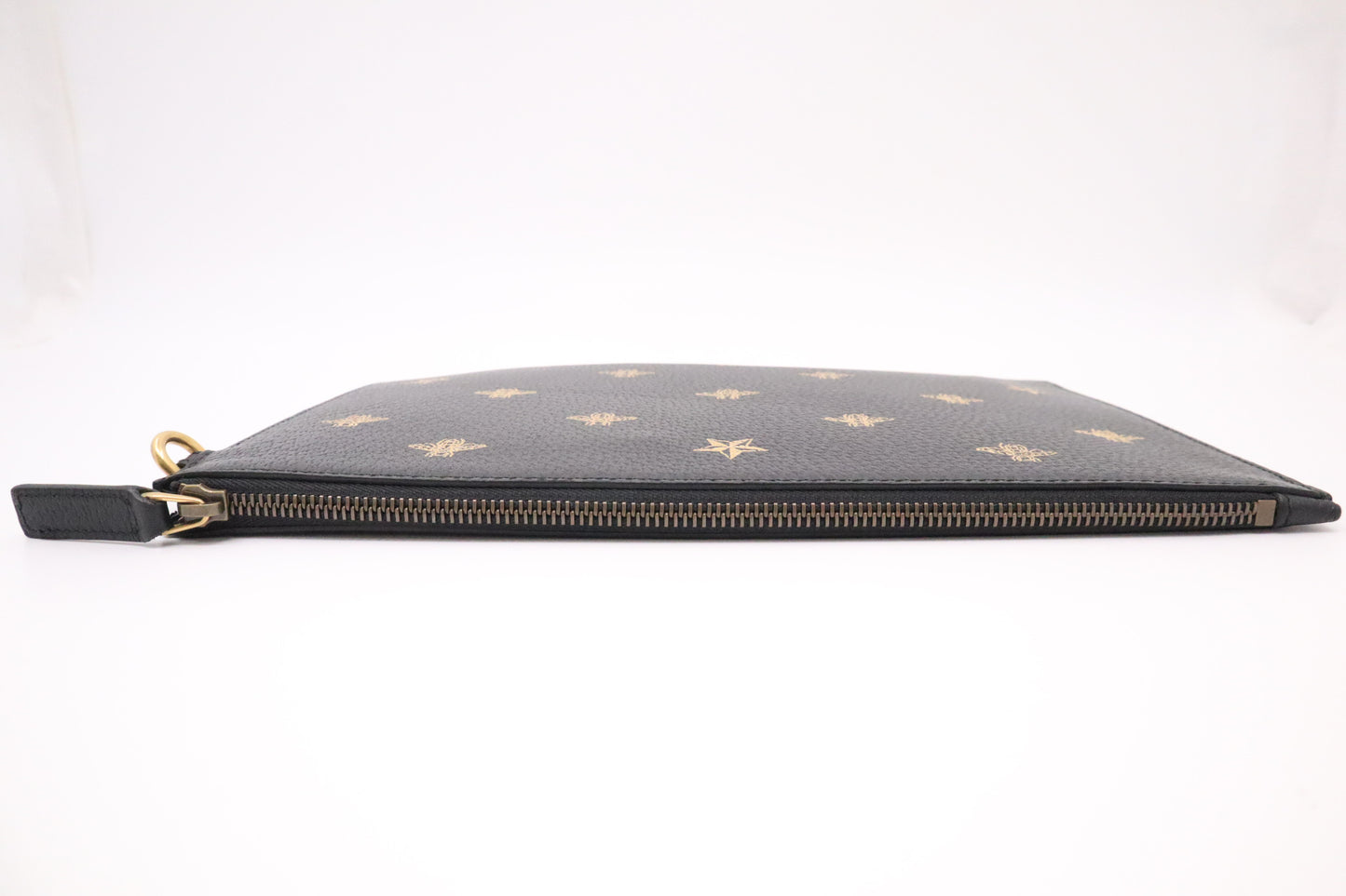 Gucci Bee Clutch in Black Leather