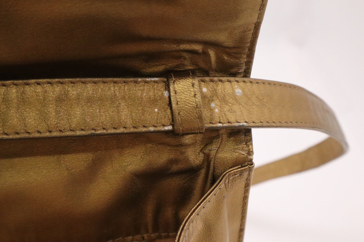 Bottega Veneta Briefcase in Gold Intrecciato Leather