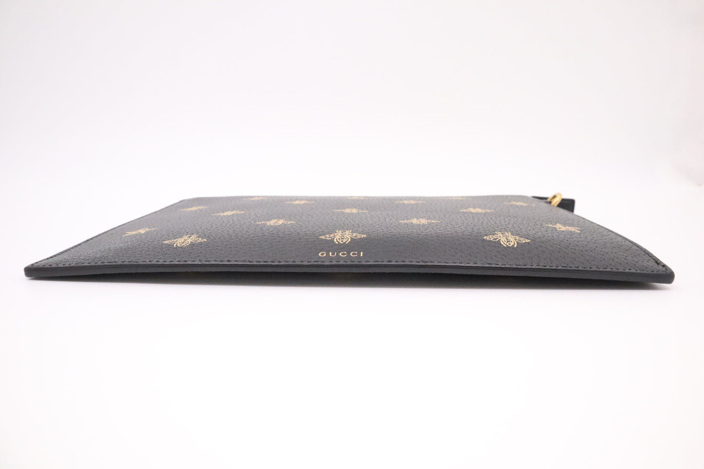 Gucci Bee Clutch in Black Leather