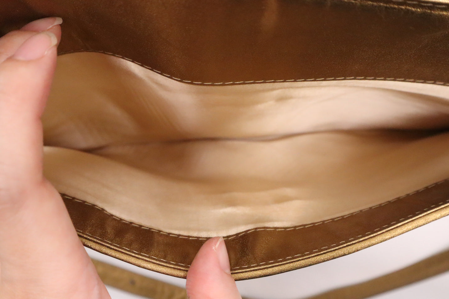 Bottega Veneta Briefcase in Gold Intrecciato Leather