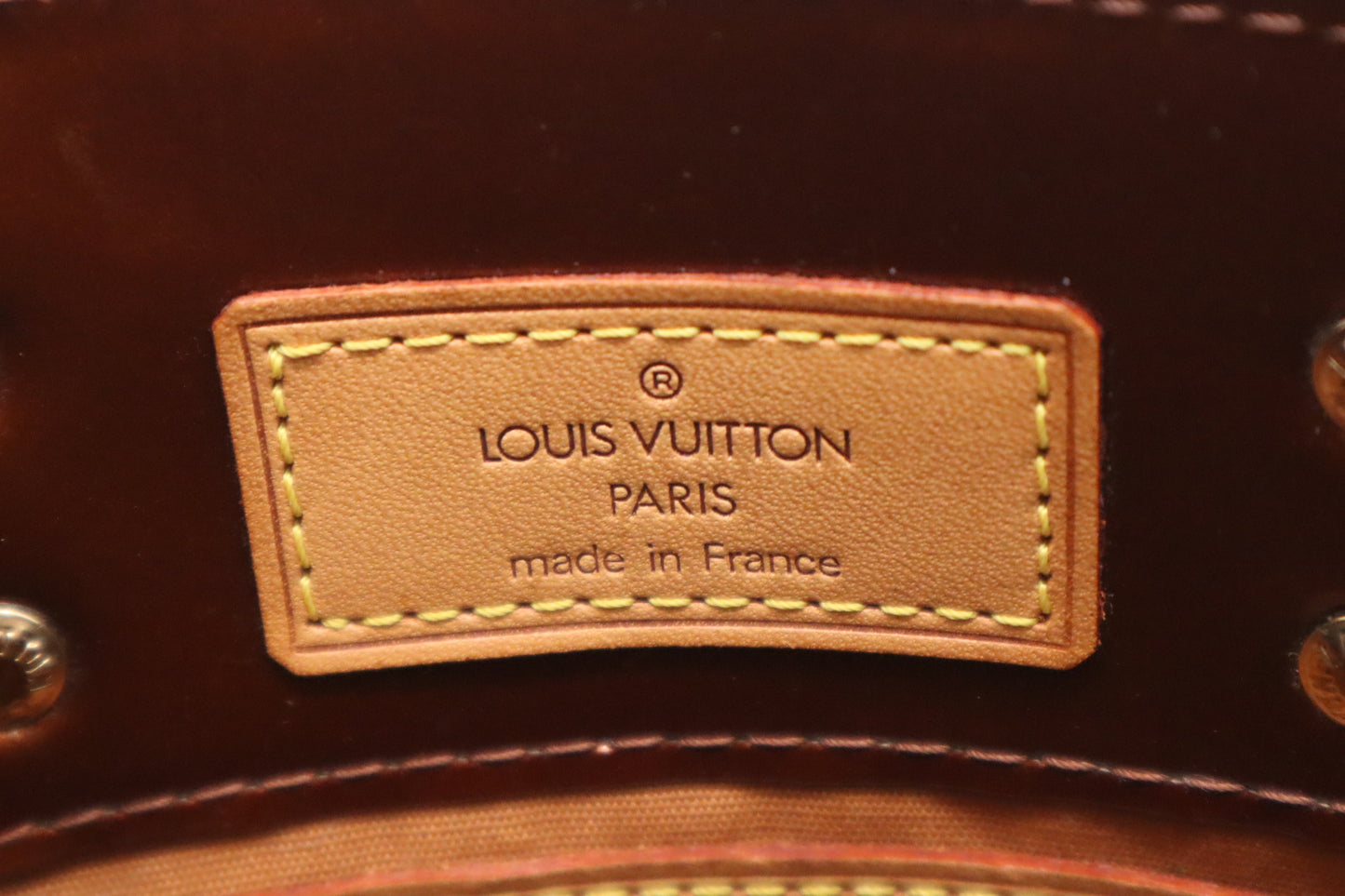 Louis Vuitton Reade PM in Bronze Vernis Leather