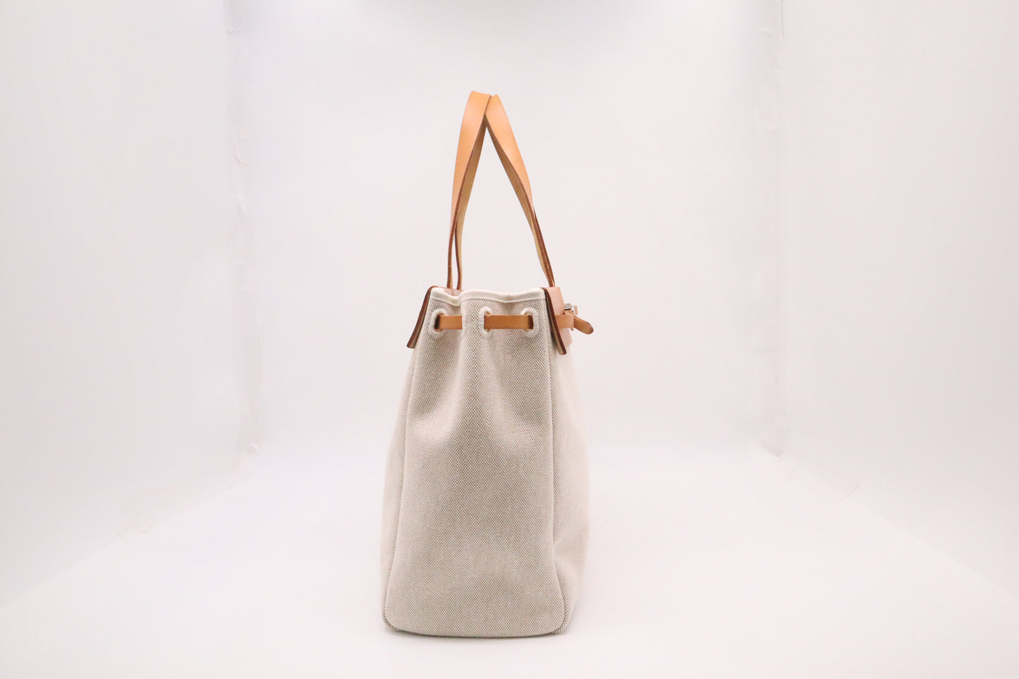 Hermes Herbag Cabas in White Canvas