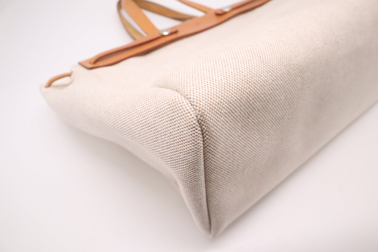 Hermes Herbag Cabas in White Canvas