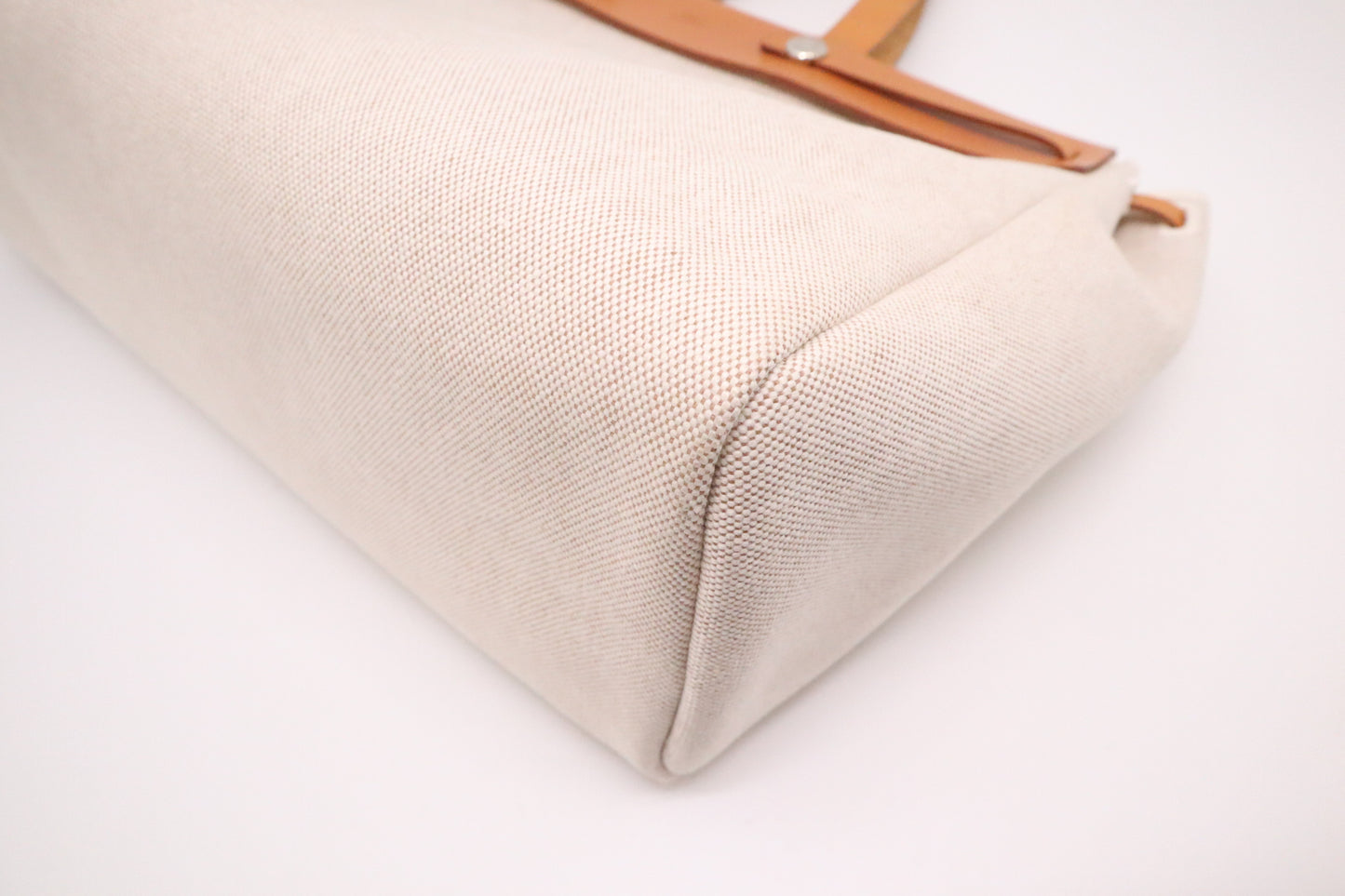 Hermes Herbag Cabas in White Canvas
